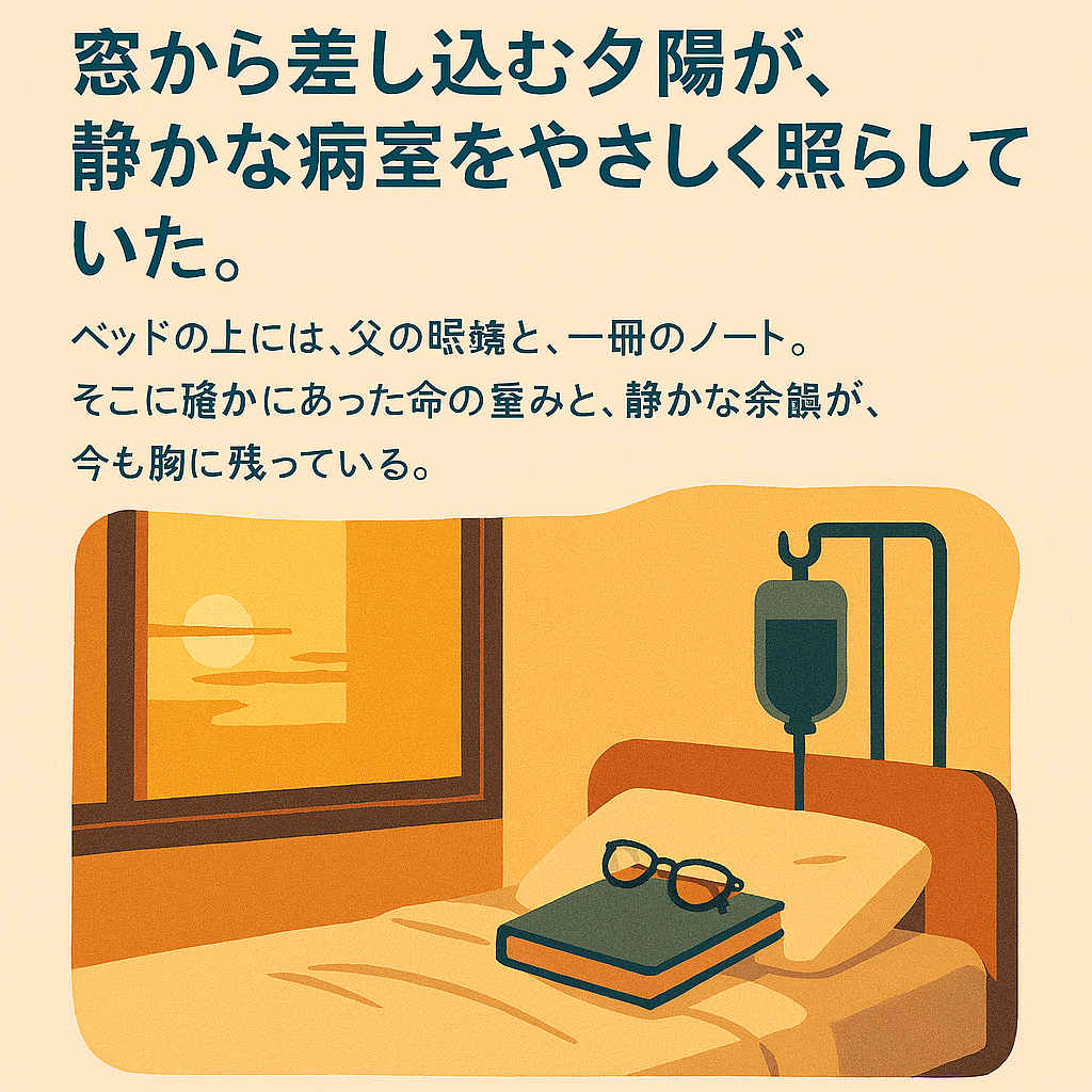 父の眼鏡とノート──静かな病室で感じた命の重み