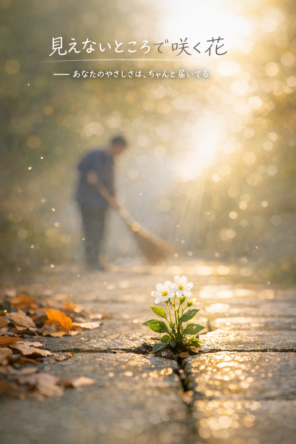 「見えないところで咲く花」——あなたのやさしさは、ちゃんと届いてる
