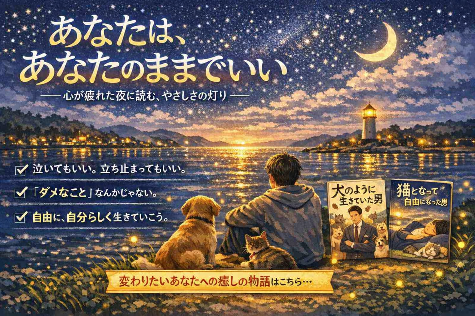 「あなたは、あなたのままでいい──心が疲れた夜に読む、やさしさの灯り」